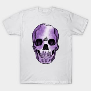 Purple Skull Art Design T-Shirt